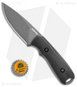 Schrade Mini Frontier Fixed Blade Knife Black Grivory (3.5" Black) -Schrade Knife Shop Schrade mini frontier black grivory black BHQ 62036 er size