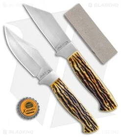 Uncle Henry 2 Piece Fixed Blade Knife Gift Set W/ Sharpening Stone -Schrade Knife Shop Uncle Henry 2pc Fixed Blade w Sharpening Stone Gift Set BHQ 123476 td size