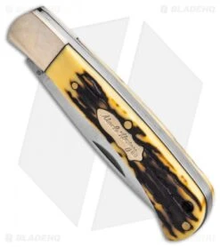 Uncle Henry 2 Piece Fixed Blade/Folder/Pen/Key Fob Tin -Schrade Knife Shop Uncle Henry 2pc Fixed Folder Tin With Pen Keychain BHQ 123472 td knife 1 spine