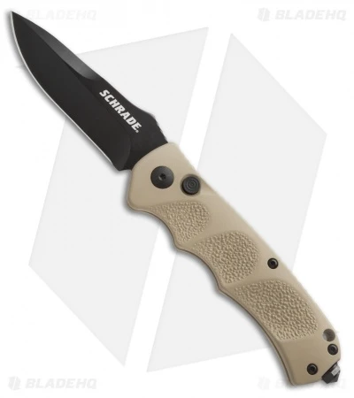 Schrade Extreme Survival Spear Point Automatic Knife Tan (3.25" Black) SC60BR 3 Schrade Extreme Survival Spear Point Automatic Knife Tan (3.25" Black) SC60BR