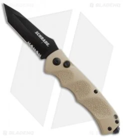 Schrade Extreme Survival Tanto Automatic Knife Tan (3.25" Black Serr) SC60BRTS