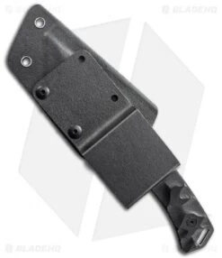 Schrade SCHF15 Knife Modified Tanto Fixed Blade (3.4" Black Plain) -Schrade Knife Shop schrade fixed schf15 sheath back 1