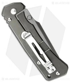 Schrade Drop Point Frame Lock Knife (3.7" Gray Serr) SCH104LS -Schrade Knife Shop schrade frame sch104l back