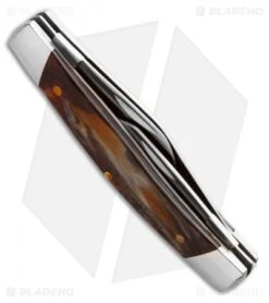 Schrade Imperial Stockman Knife 3.375" Red Swirl IMP16S -Schrade Knife Shop schrade imperial imp16s side