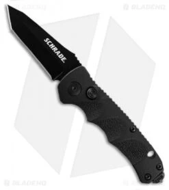Schrade Mini Tanto Automatic Knife Black Aluminum (2.5" Black) SC60MBT