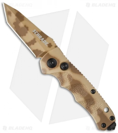 Schrade Mini Extreme Survival Tanto Automatic (2.5" Desert Camo) SC60MDT 3 Schrade Mini Extreme Survival Tanto Automatic (2.5" Desert Camo) SC60MDT