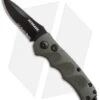 Schrade Mini Extreme Survival Spear Point Auto Knife Green (2.5" Serr) SC60MODS -Schrade Knife Shop schrade sc60mods od green serrated