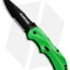 Schrade Small Clip Point Spring Assist Knife Green (2.5" Black Serr) SCHA7SMGRS -Schrade Knife Shop schrade scga7smgrs