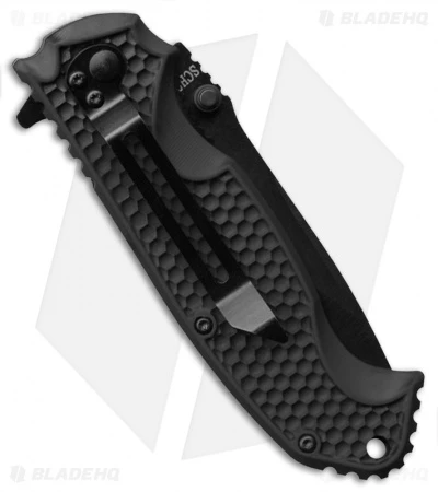 Schrade Drop Point Liner Lock Knife (3.25" Black) SCH001 4 Schrade Drop Point Liner Lock Knife (3.25" Black) SCH001 - Image 2