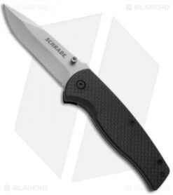 Schrade Folding Knife Black Folding Knife (3.375" Bead Blast) SCH403