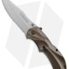 Schrade SCHA7BRS Clip Point Spring Assisted Knife Brown (3.25" Bead Blast Serr)