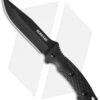 Schrade Fixed Blade Knife Full Tang Black TPE (5" Black Plain) SCHF30